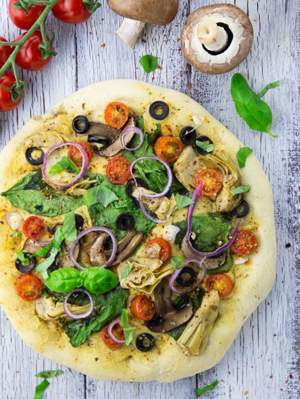 healthy hummus pizza recipe