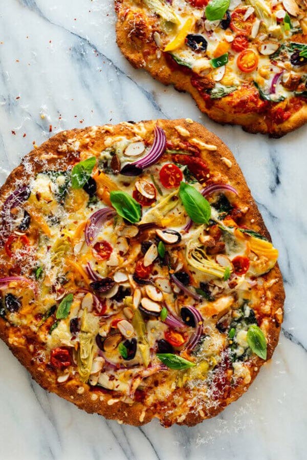 healthy vegetarian pizza