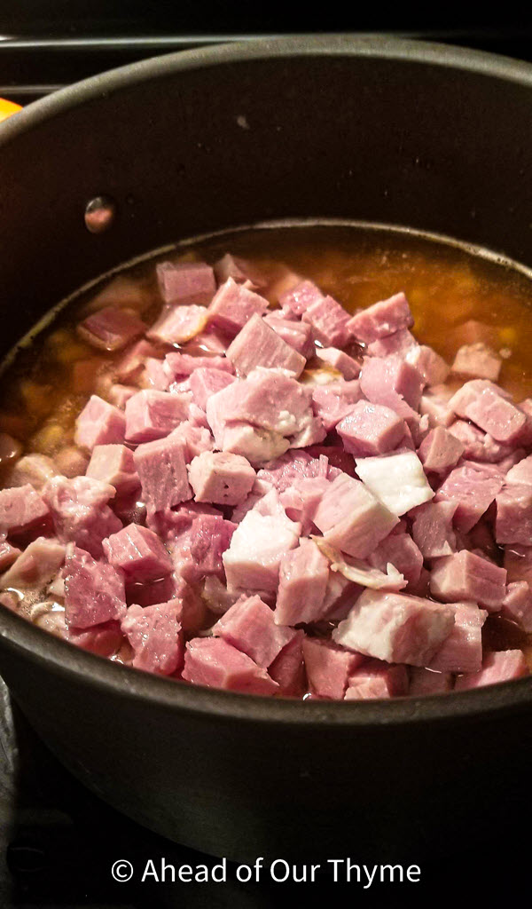 diced ham and bean soup