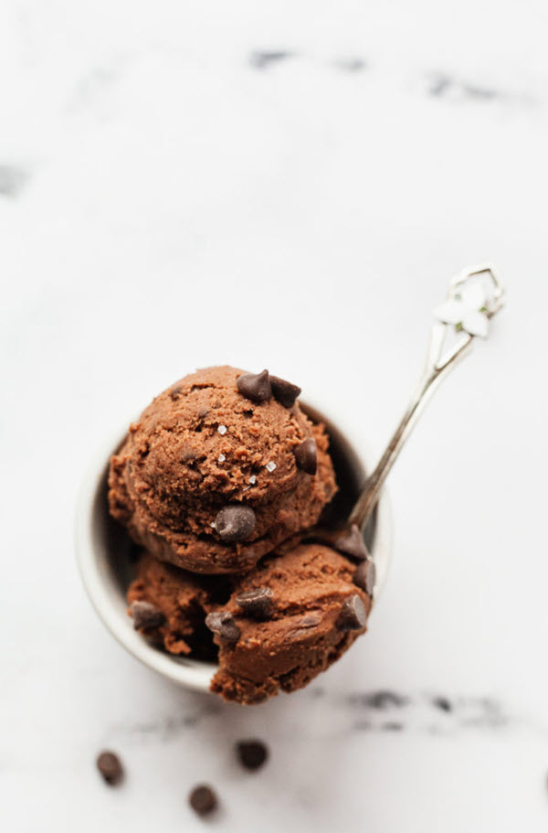 vegan double chocolate edible cookie dough