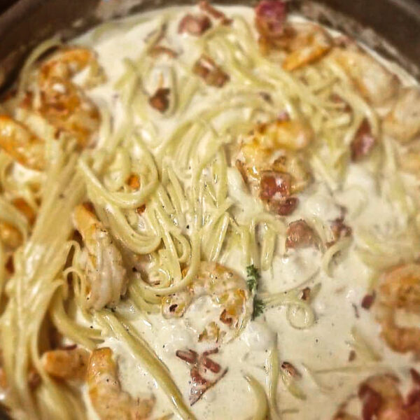 Cajun shrimp linguine Alfredo sauce recipe